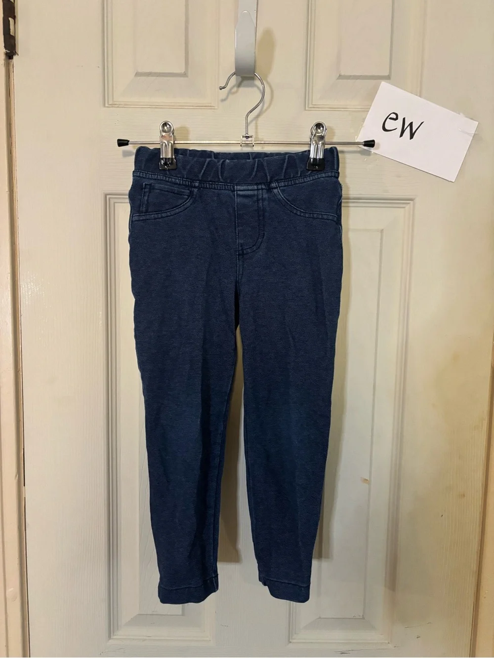 Girls Navy Blue Stretch Knit Jeans tea